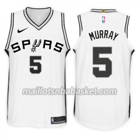 Maillot Homme San Antonio Spurs Dejounte Murray 5 Nike 2017-18 Blanc Swingman